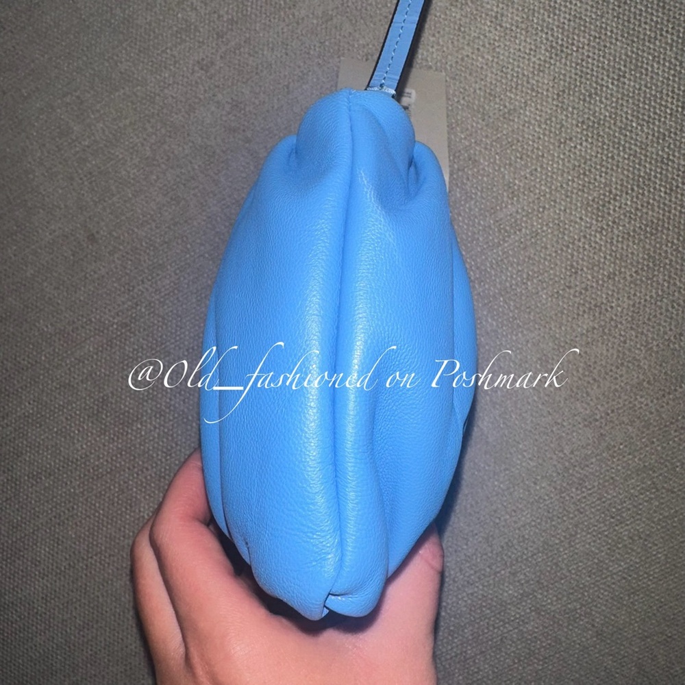Price Firm - STAUD Leather Bean Bag - Azure - Picture 9 of 11